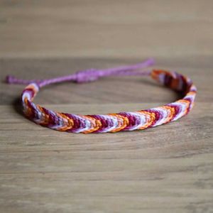 Chain Orange lesbian pride square knot bracelet or ankle LGBTQA+couple pride jewelry gift Q240401