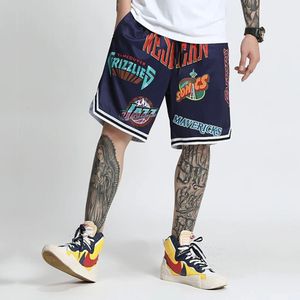 American Retro Hiphop Shorts Mens Solto High Street Sports Boxe Esportes Casual Moda Reta Calças de Cinco Pontos Verão 240321