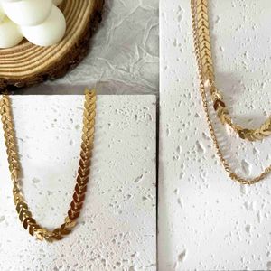 Naszyjniki wiszące stal nierdzewna biżuteria Temperament moda rybna łańcuch rybny Nowy cekinowy krótki naszyjnik Choker Collarbone Chain Obroczek 240330