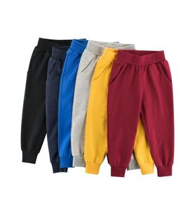 19 anos meninos calças esportivas longas crianças meninas 100 algodão calças sólidas primavera outono casual sweatpants5616877