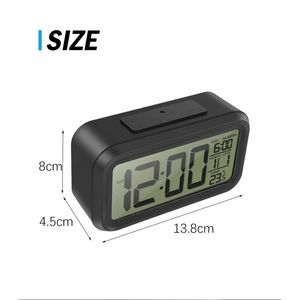 Novo 2024 LED Digital Clock Digital Backlight Snooze Mudo calendário Desktop Electronic Bcaklight Table Relógios Bateria de relógio de mesa - para LED -