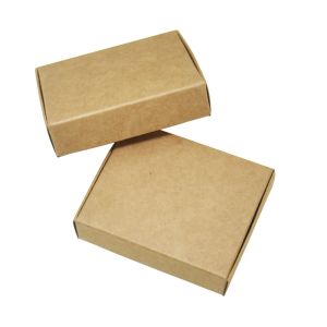 50 datorer Vintage Brown Small Paper Gift Box Christmas Party Favor Candy Craft Paperboard Package Boxar ZZ