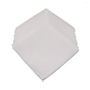 Bow Ties 10 Pieces Man Square Handkerchiefs Cotton Soft Banquet Business Pocket Handkerchief Foldable Hanky Accessories Gift