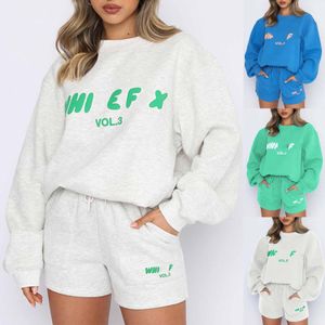 White Hoodie Designer Tracksuit Shorts Long Sleeved foxx Two 2 Piece Women coture