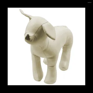 Coleiras de cachorro manequins de couro em pé modelos de posição brinquedos pet animal shop display manequim branco s