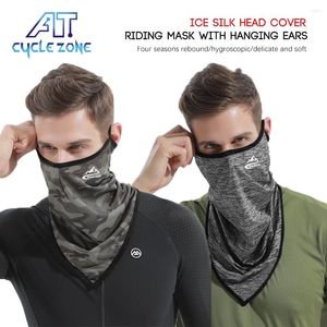 Cykling Caps Anti-UV Army Magic Scarf Balaclava Motorcykel ansiktsmask Bandana andningsbara huvudbonader Anti-halkcampingcykel