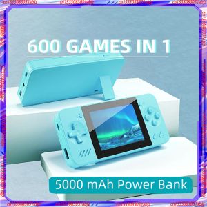 Spelare Powkiddy Q35 Game Console 3.5Im Big Screen Gift Charging Treasure Red and White Machine FC Nostalgic Retro Double Handheld