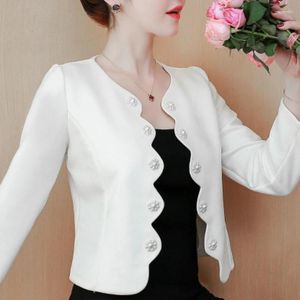 Kvinnorjackor 2024 Fashion Long Sleeve Jacket Women Coats och C122