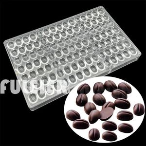 105 hål kaffebönor godischokladformar polykarbonat Bakeware Cake Pastry Confectionery Tool Makerbaking Mold 240328