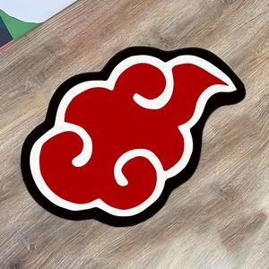 Mattor röd molnmatta mjuk tjocklek söta mattor anime vatten absorption festival icke-halk vardagsrum matta mattan golv dörrmatta heminredning