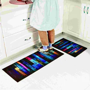 Badmattor Färgglada matta Absorberande badmat inomhus dörrmatta ingång golvmatta kudde ytterdörr matta för kök hemmakontor