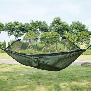 Camp Furniture Portable Automatic Quick-opening Mosquito Net Hammock Outdoor Camping Hammocks Swing Anti-rollover Nylon Rocking Chair