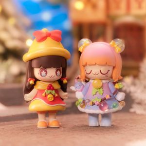 52toys Blind Box Kimmy Miki Christmas Series 1PC Action Figure Collectible Toy 3 Inch Gift Boys Girls 240325