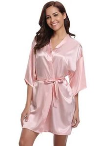Sexy pijamas rb032 2018 nova seda quimono túmulo de roupão de banho feminino mantos de dama de honra de seda