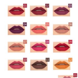 Other Health Beauty Items Makeup Pudaier Lip Liner Matte Set 12 Colors Waterproof Lipliner Pencil Kit Long Lasting Lipstick Nude Conto Dhpgj