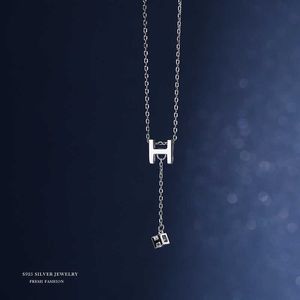 Mode av hög kvalitet hästspänne noselight lyx och små mode smycken s925 sterling silver h bokstav halsband design cwith logo