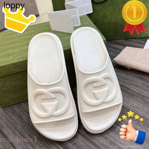 2024SS Slippers Womens Inslocking Sandal Mens Designer Sandaler Rubber Platform Slide Summer Shoes Dearfoam Chaco tofflor