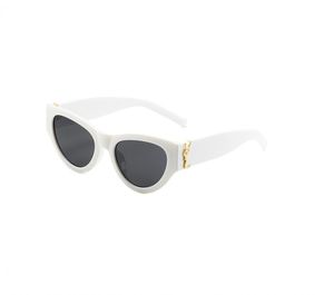 Herren-Designer-Sonnenbrille, Damen-Sonnenbrille, Luxusmarke, neu 94, neue Sonnenbrille, Buchstabe S, modische Brille, Cat-Eye-Retro-Sonnenschutz, Buchstabe Y, kleine Sonnenbrille, weiß
