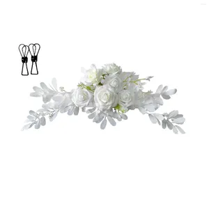 Dekorativa blommor Artificial Rose Flower Swag Decoration Wedding Arch Welcome Signs Floral Supplies Reception Ceremony Garland