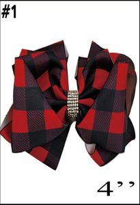 24pcs Buffalo Plaid أقواس عيد الميلاد أقواس شعر مع مقاطع منقوشة للأطفال الفتيات الأميرة المصنوعة يدويًا بوتيك 4832996