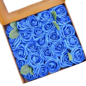 Decorative Flowers 25pcs Party Supplies Bouquets Exquisite Artificial Rose For Wedding With Stems Birthday Centerpieces Home Decorations