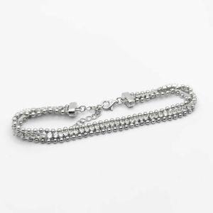 Kette HESHI 925 Reines Silber Platin Galvanisierte Kugelkette Flash Damen Zirkonia Mode Armband Herren Geschenk Q240401