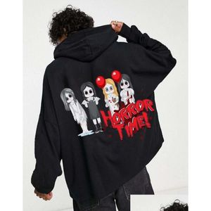 Womens Hoodies Moletons 2023 Moda Horror Halloween Camisola Quente Hoodie Uni Presentes Gota Entrega Vestuário Roupas Dhhip