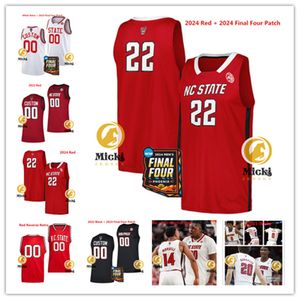 Breon Pass Chase Graham 2024 Final Four NC State Jersey KJ Keatts Casey Morsell 20 Alex Nunnally 22 Jordon Snell Custom Stitched NC State Wolfpack Basketball Jerseys
