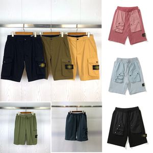 Men's Designer Shorts Stones Islandness Shorts Cargo Pockets Work Five-piece Mens Summer Sweatpants Multi-function Thigh Pants Short Casual Loose Size M-XXL