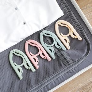 8pcs Multi-functional Plastic Clothes Hanger Travel Space Saving Foldable Hanger Creative Clothes Rack Children Baby Hanger