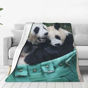 Battaniyeler Fubao Panda Fu Bao Battaniye Hafif Nefes Alabilir Dilleme Flannel Lüks Yatak Ev Dekor