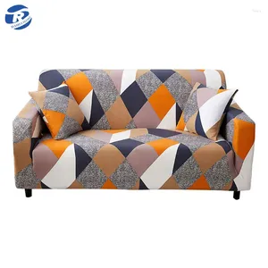 Capas de cadeira com impressão multicolorida personalizada, sofá com padrão de 4 lugares, capa elástica elástica