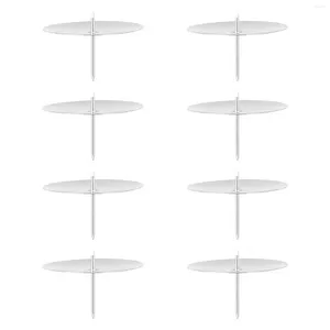 Titulares de vela 8 pcs pilar suporte de metal decorações de bolo de casamento placa de ferro fixador de festival forjado