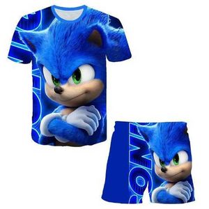 3D-Digitaldruckmodentrend-Sonic-Set-Serie für den Verkauf von Mens-T-Shirts in Übersee