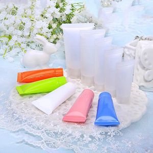 Storage Bottles 100pcs/lot Cosmetic Soft Tube 5/10ml Plastic Lotion Containers Empty Makeup Squeeze Sample Bottle Emulsion Cream Packaging