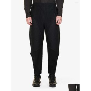 Мужские брюки Miyake Плиссированные Homme Please Pant Повседневные прямые длинные брюки-карандаш Drop Доставка Одежда Одежда Dh0Df