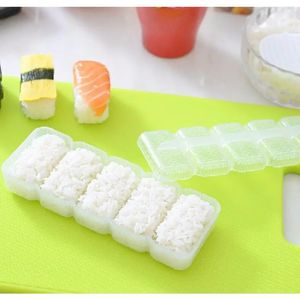 1pcs Japan Sushi Mold Rice Ball 5 Rolls Maker Non Stick Press Bento Tool Laver Rice Ball Pressing Mold