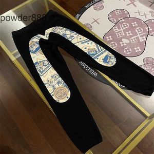 2024 Summer New Fashion Brand Fushen Zhaocai Cat Embroidered Mens Leisure Sports Pants and