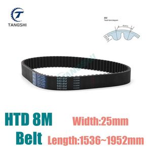 Correias HTD 8M borracha de circuito fechado correia dentada comprimento 1536mm ~ 1952mm largura da correia síncrona 25mm 8M-1560 8M-1576 8M-1640 8M-1672 8M-1880 Q240401