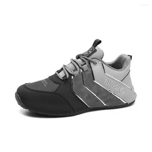 Sapatos casuais dedo do pé redondo sola de borracha atacado designer de luxo tênis masculino correndo homem esporte costura industrial