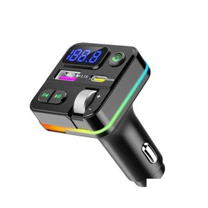 Bluetooth Car Kit Q27 Wireless Mp3 Player Radio Transmitter O Adapter 3.1A Fm Speaker Type-C Fast Usb C Port Charger Aux Drop Delivery Otoix