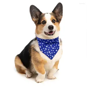 Hundklädstjärnor trycker Bandana Pet Bibbs SCARF Tvättbar mysig bomullsstjärna Puppy Kerchief Bow Tie Accessories