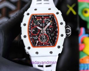 Richar Mechanical Chronograph Wrist zegarki Super RM50-03 Zaawansowane męskie studenckie Trend Student Big Dial Black Technology Projektant Niesamowity wysokiej jakości Pyj