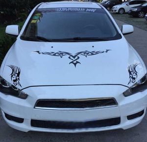 Car Sticker Reflective Covering Engine Cover Flame Sports Tape Decal2401305