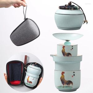 Teaware Sets Private Customize Chinese Tea Set Ceramic Portable Teapot Travel Gaiwan Cups Of Ceremony Teacup Fine Gift