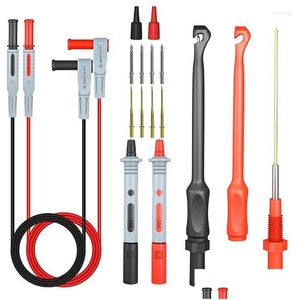 Torce elettriche Kit di puntali Mtimeter Motive con clip per piercing al filo, sonde per puntura, set di estensioni con spina a banana da 4 mm, consegna a goccia Ottxs