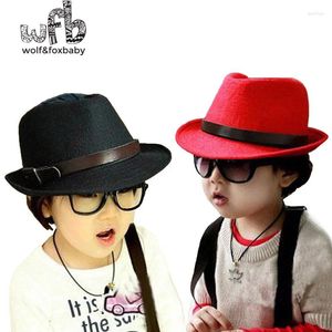 Hair Accessories Retail 0-3years 47-49CM Round Sun Hat Boy Jazz Cap Wool Summer Autumn Fall Winter