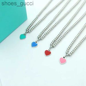 T home designer classic titanium steel bead necklace Heart pendant necklace Cross diamond necklace Holiday Gift Anniversary Gift Box Collection 002