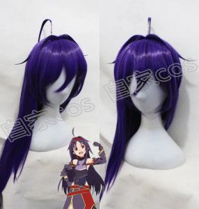 Wigs Sword Art Online Konno Yuuki Animação Dark Purple Game Party Cosplay Wig Hair