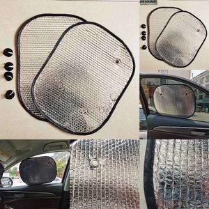 2024 Magnetisk solskade bilfönster glasfilm Sun Shield Summer Sunscreen Heat Isolation Sunshade Pad Side Aluminium Film Curtain Double Sided Bubble